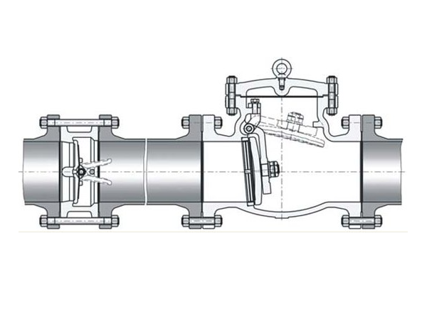 對(duì)夾式止回閥安裝示意圖 對(duì)夾式止回閥安裝示意圖